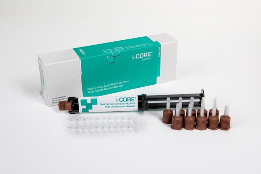 i-CORE | Dvigubo kietėjimo kulties atstatymo ir kaiščių cementavimo medžiaga